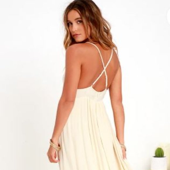 🔆🔆 HP 🔆🔆Lulus Hippie Hippie Chic Cream Maxi Dress - Picture 6 of 13